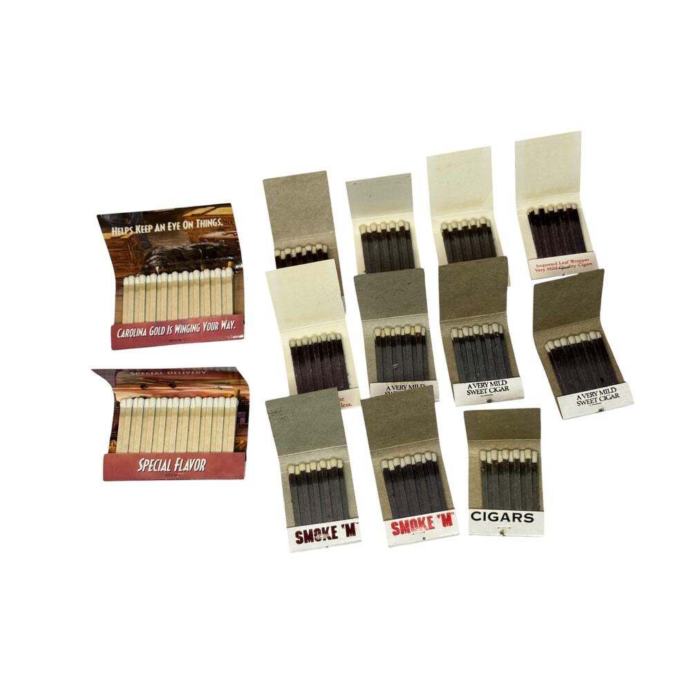Lot 25 Vintage Cigar Advertising Matchbooks Optimo Swisher King Edward - Picture 4 of 6